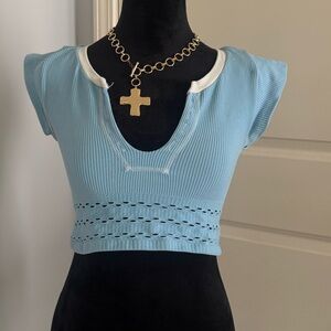 Urban Outfitters out from under seamless top blue